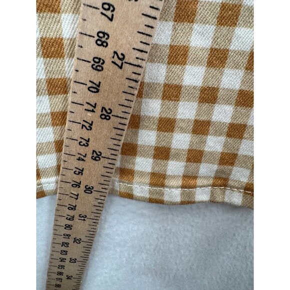 Wrangler‎ Wanderer high rise flare jeans tan checkered 90s retro sz 34x30 - Picture 7 of 10